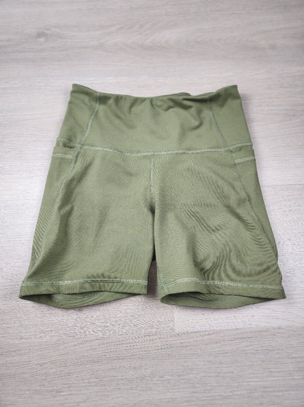 Old Navy Active Olive Green High Waisted Biker Shorts